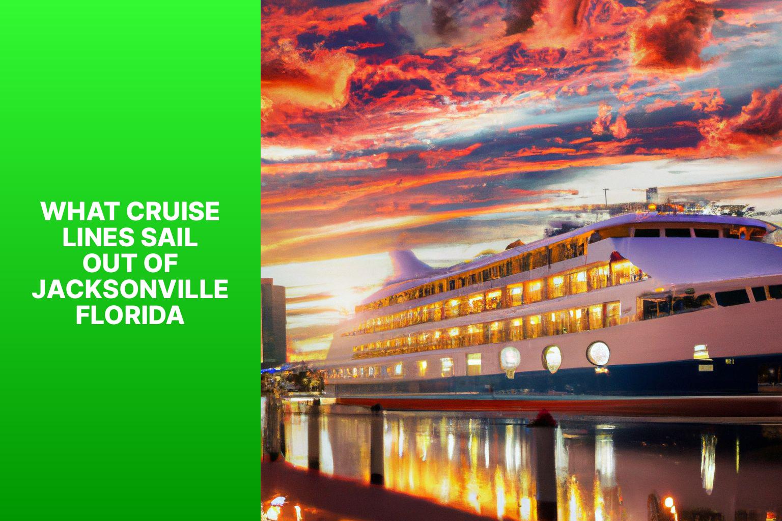 Discover Cruise Lines Sailing Out Of Jacksonville Florida: A Comprehensive Guide